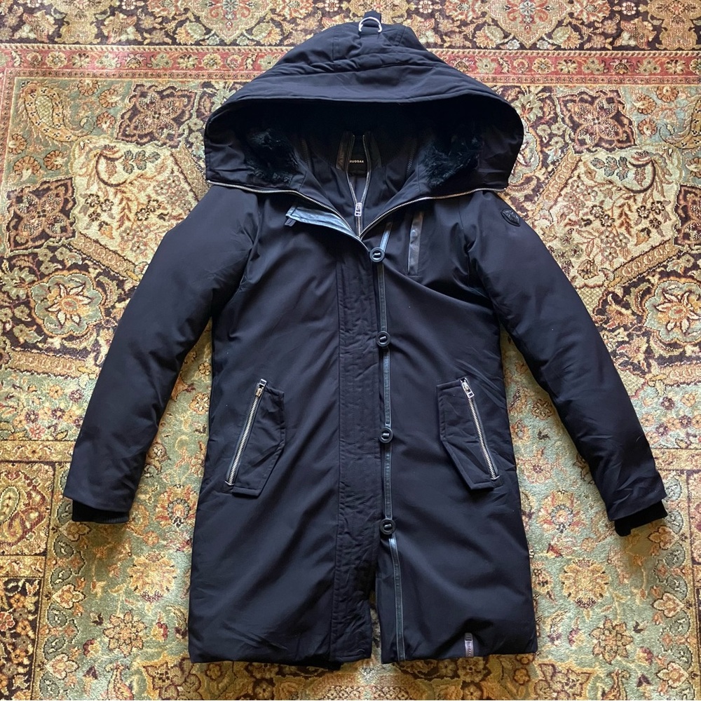 RUDSAK Black Leather Trimmed Jacket
